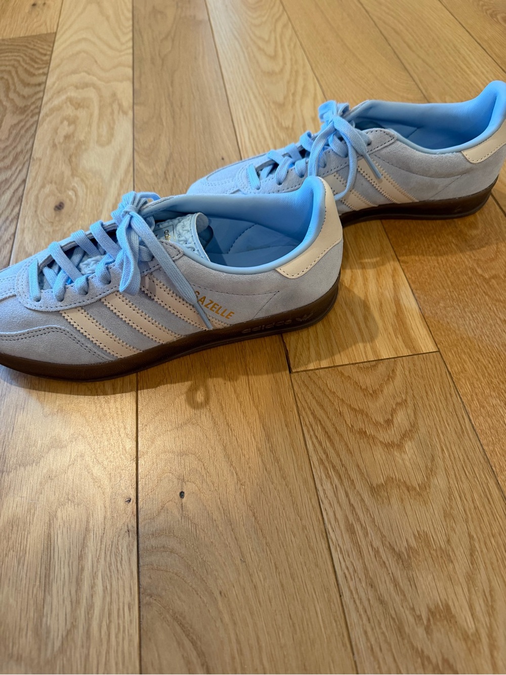 adidas Gazelle Suede Sneakers - Light Blue / Cream - Picture 4 of 5